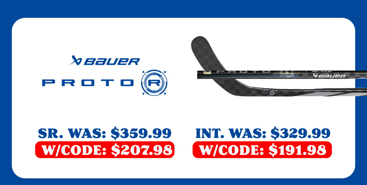 B1 - Save An Extra 20% On Bauer Proto-R Sticks