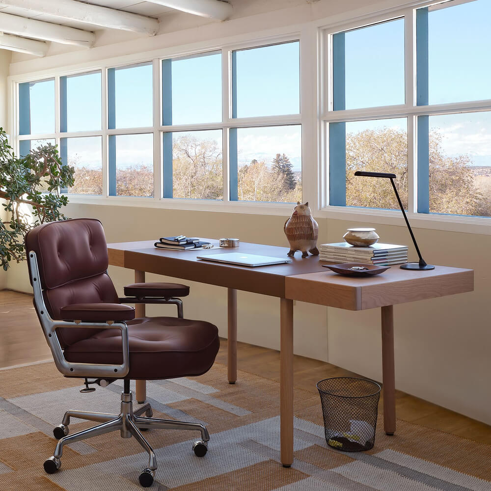 View Leatherwrap Sit-to-Stand Desk