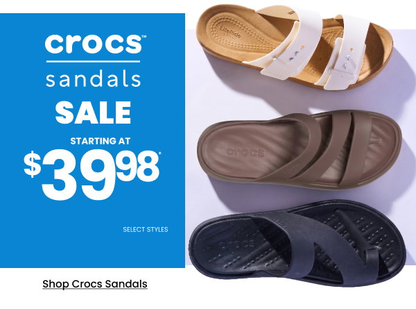 Crocs Sandal Sale starting at $39.98 Shop Crocs Sale