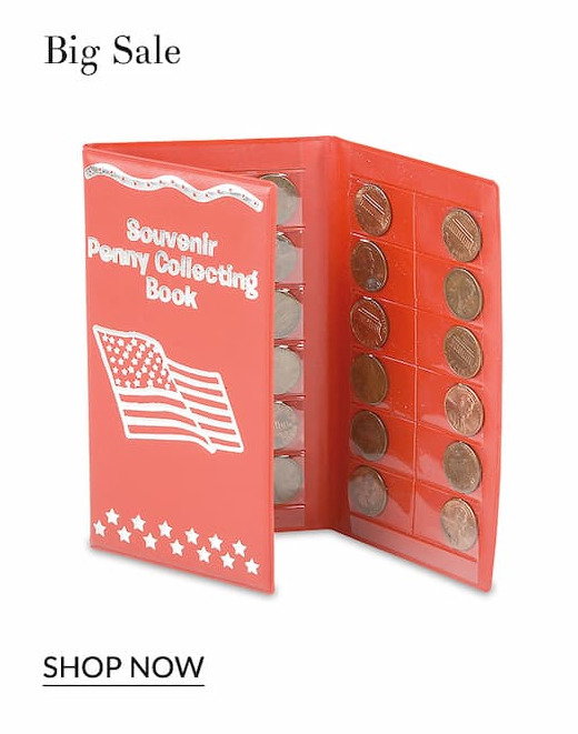 Souvenir penny collecting book