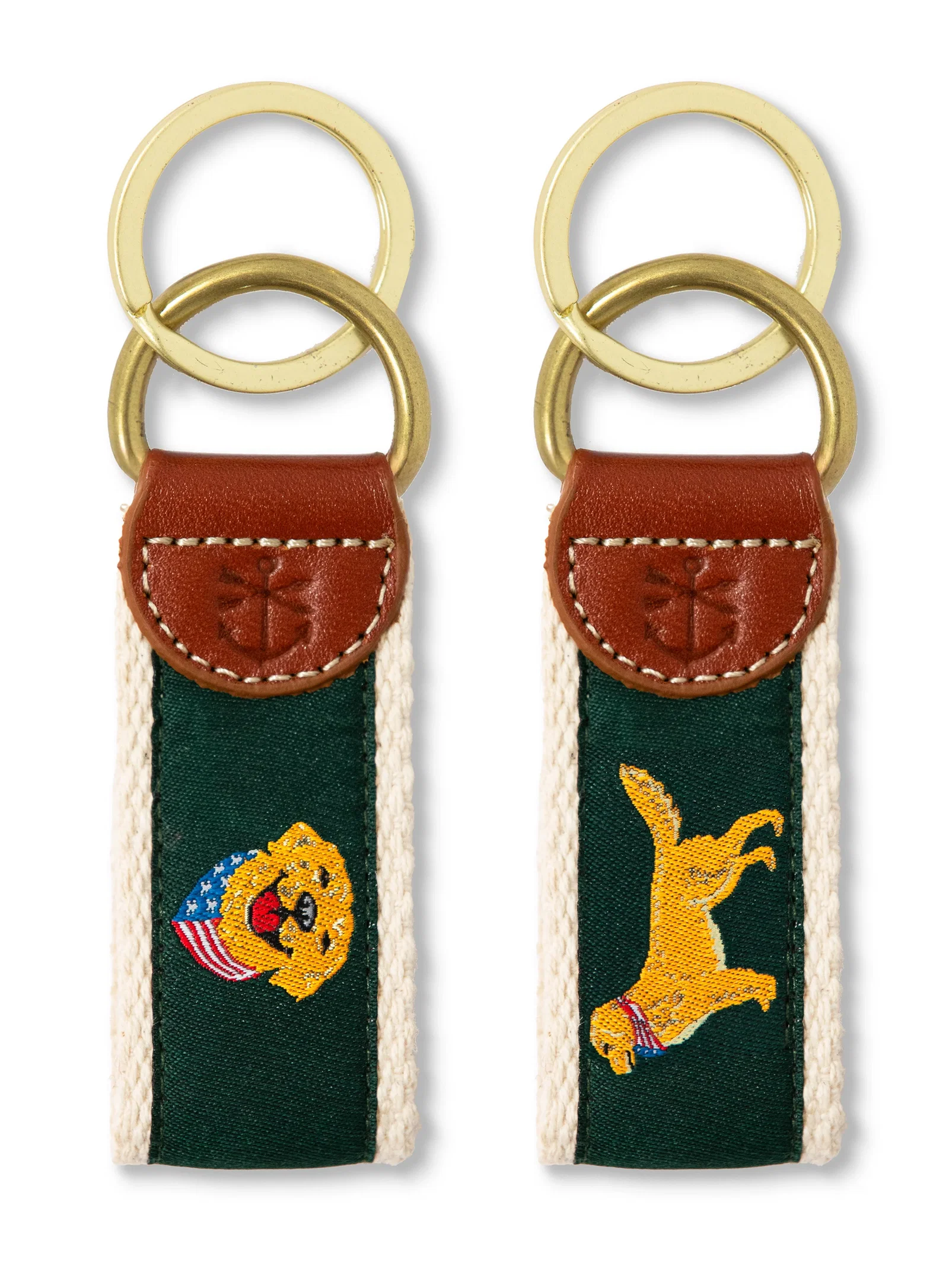 Image of All American Retriever Ribbon Key Fob