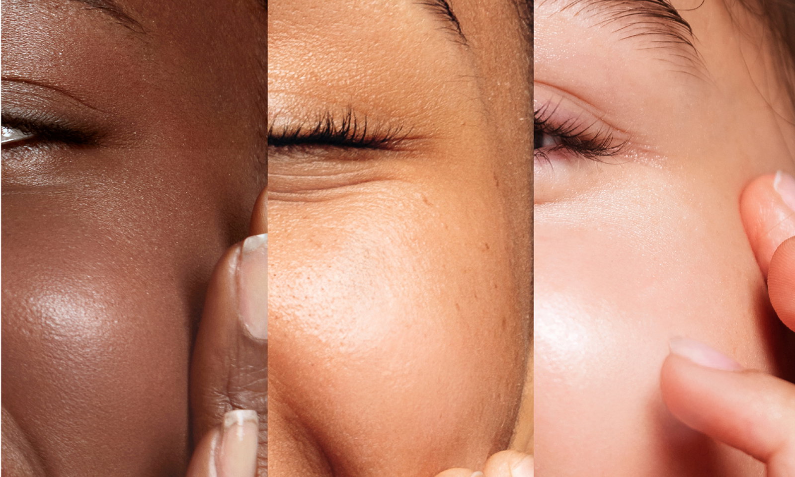 Women of different skin tones with clear skin after using Neutrogena® Evenly Clear™