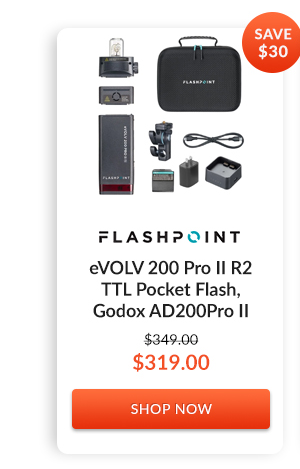 Flashpoint eVOLV 200 Pro II R2 TTL Pocket Flash, Godox AD200Pro II