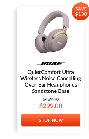 Bose QuietComfort Ultra Wireless Noise Cancelling Over-Ear Headphones Sandstone Base
