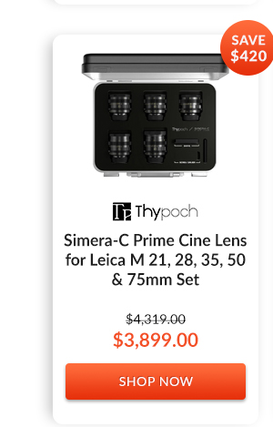 THYPOCH Simera-C Prime Cine Lens for Leica M 21, 28, 35, 50 & 75mm Set