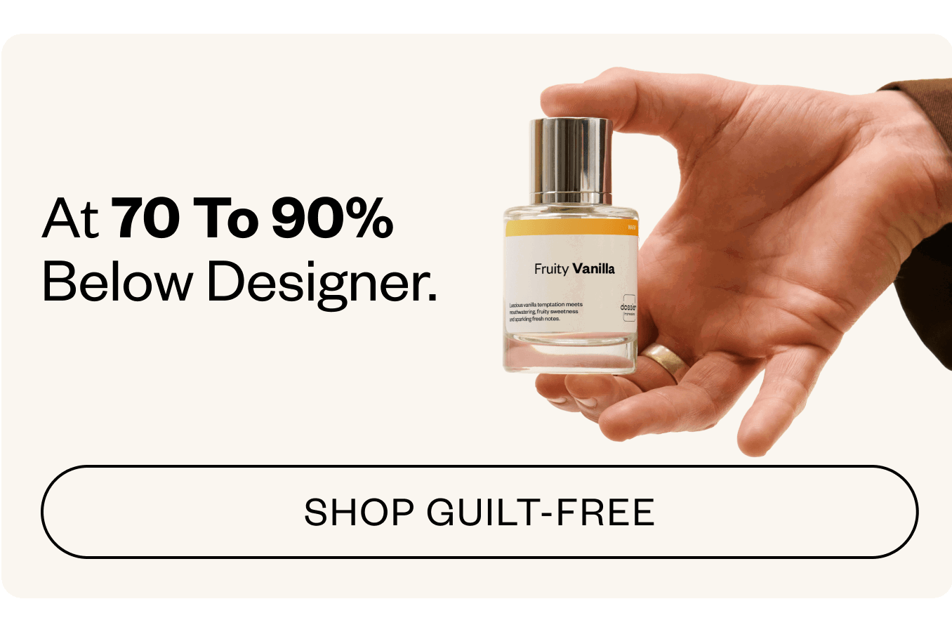 At 70 to 90% below designer.