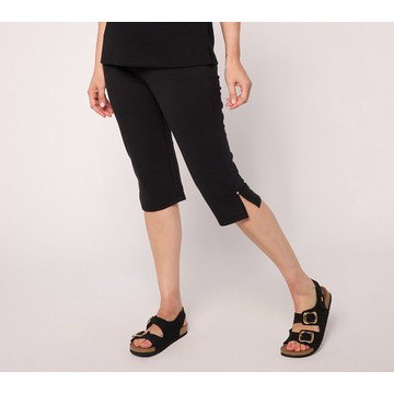 Quacker Factory French Terry 17" Pedal Pusher Pants