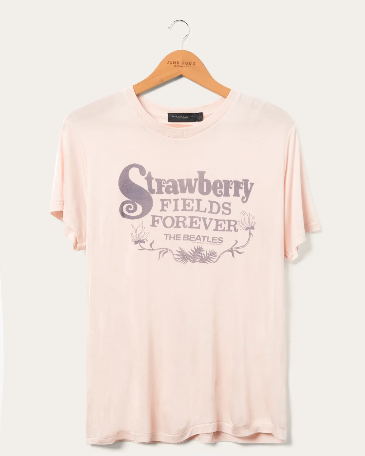 Image of Women's The Beatles Strawberry Fields Forever Script Vintage Tissue Tee