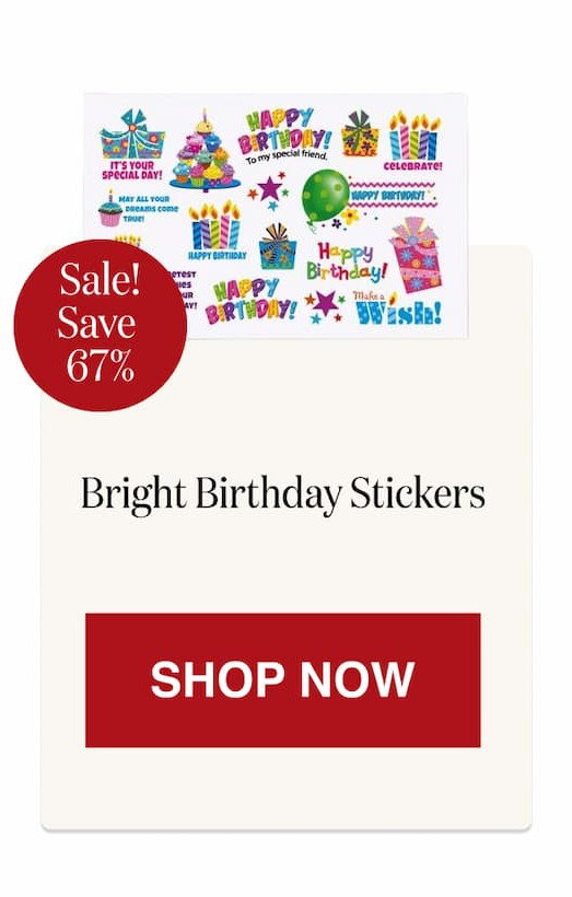 Bright Birthday Stickers [Click here to Shop Now]