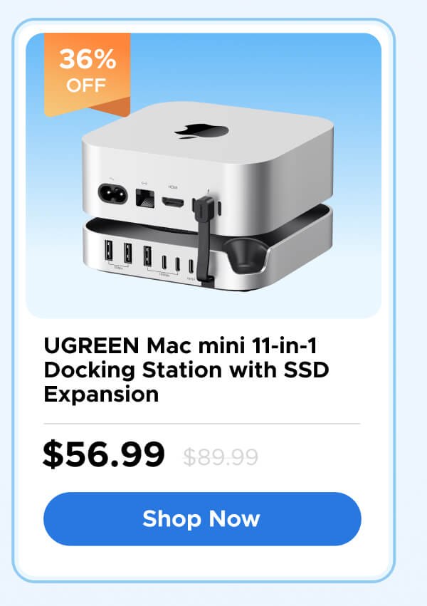UGREEN Mac mini 11-in-1 Docking Station with SSD Expansion