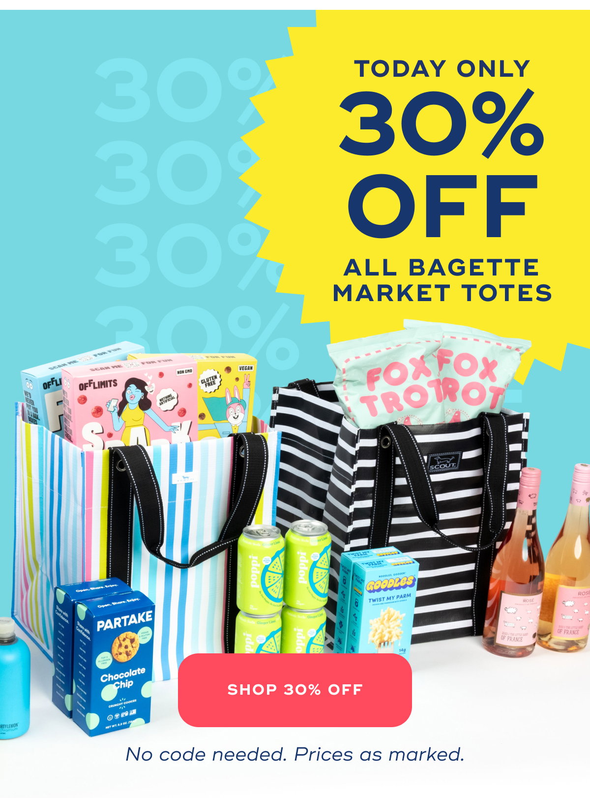 30% Off 30% Off 30% Off 30% Off 30% Off TODAY ONLY 30% Off ALL bagette market totes shop 30% off No code needed. Prices as marked.