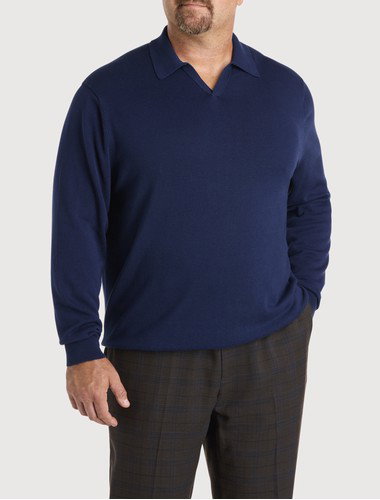 Notched Polo Sweater
