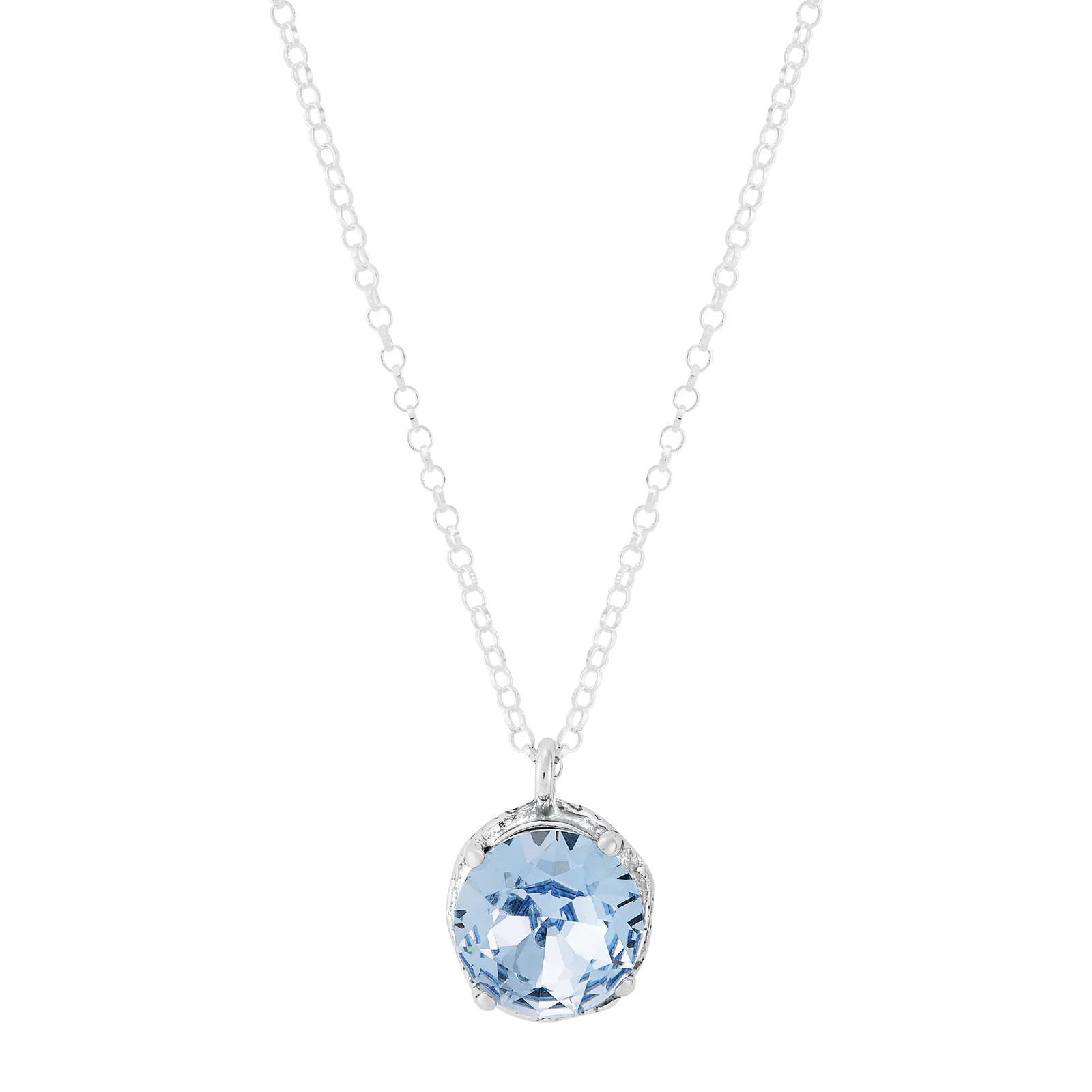Cooling Whisper Pendant Necklace, Blue Crystal