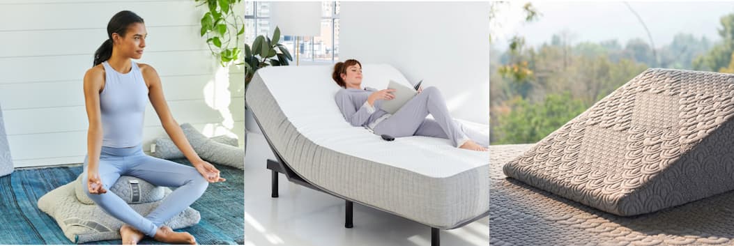 Yoga cushions, Cypress on the Adjustable Base, Wedge Pillow