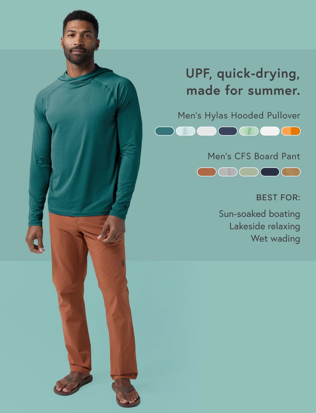 Men's CFS Board Pant and Hylas Hooded Pullover