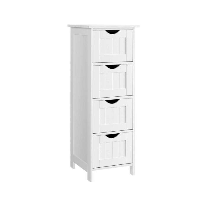 Songmics Regal «Nino», 4 Schubladen, B 30 x H 82 x T 30 cm, weiss