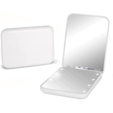 Foldable LED Travel Magnification Makeup Mirror