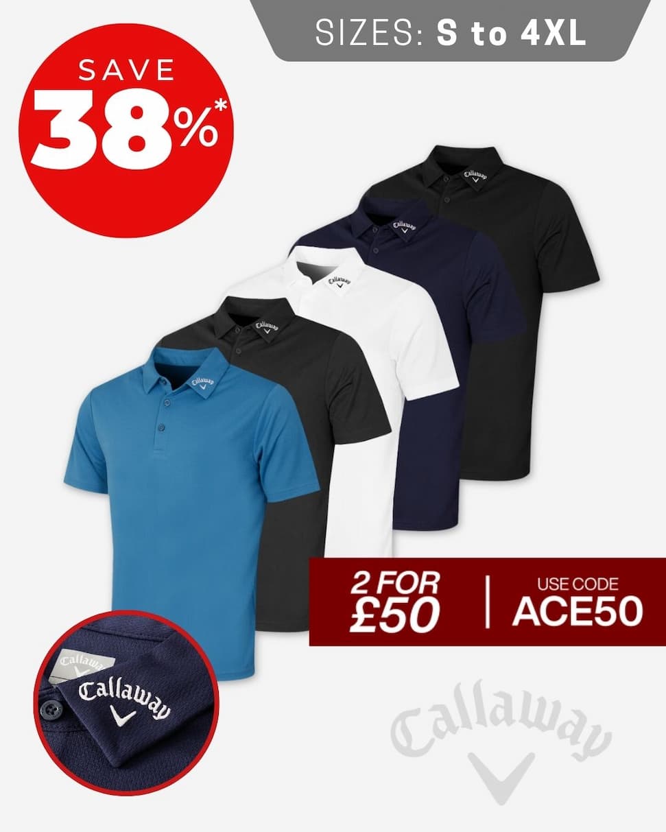 Callaway Mens Ace Micro Texture OptiDry SwingTech Polo Shirt