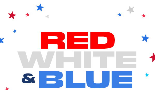 Red, white, and blue athletic styles!