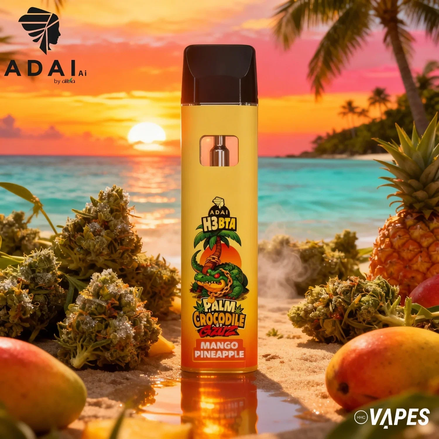 Image of Palm Crocodile By Gzuz - H3BTA - Mango Pineapple 1ml