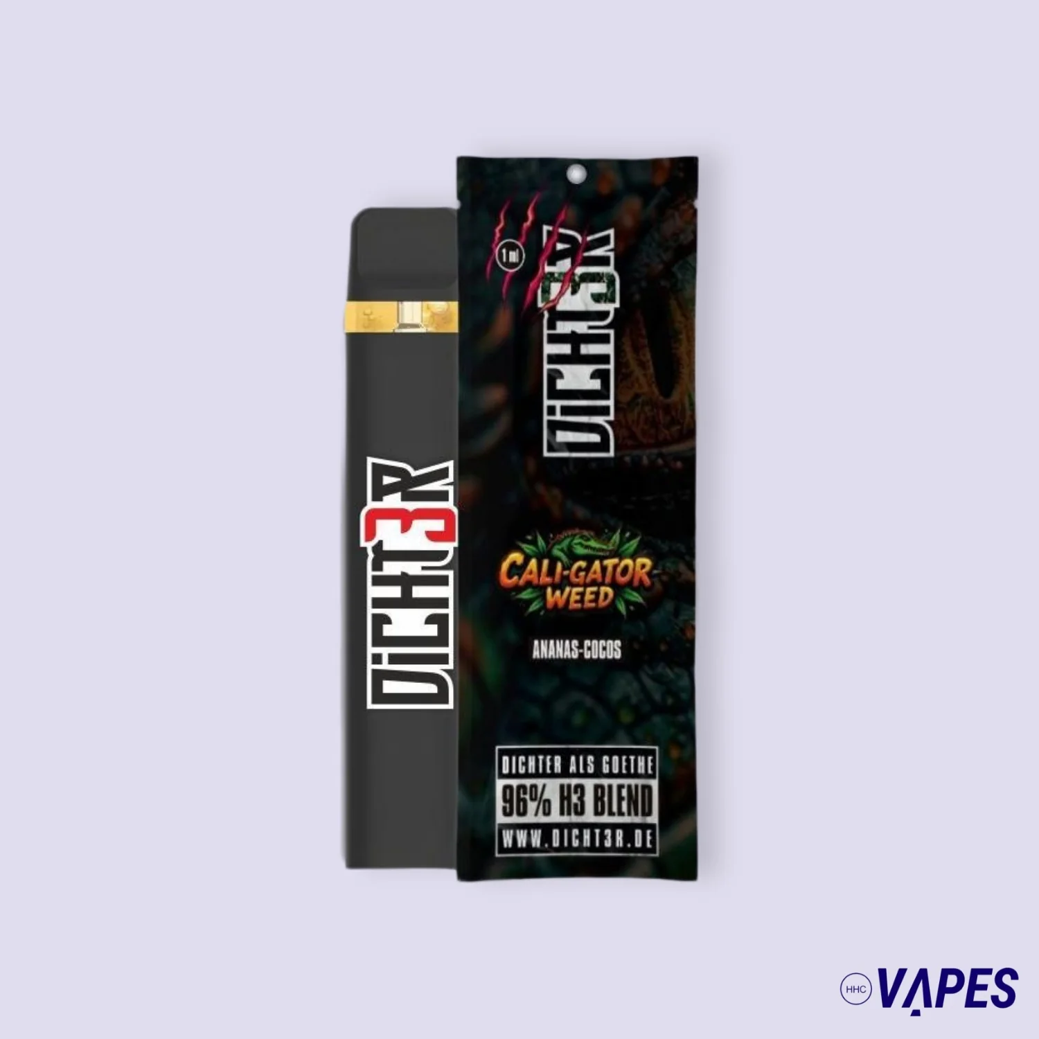 Image of DICHT3R - 96% H3 Blend  Vape - Cali-Gator Weed (Ananas Cocos)