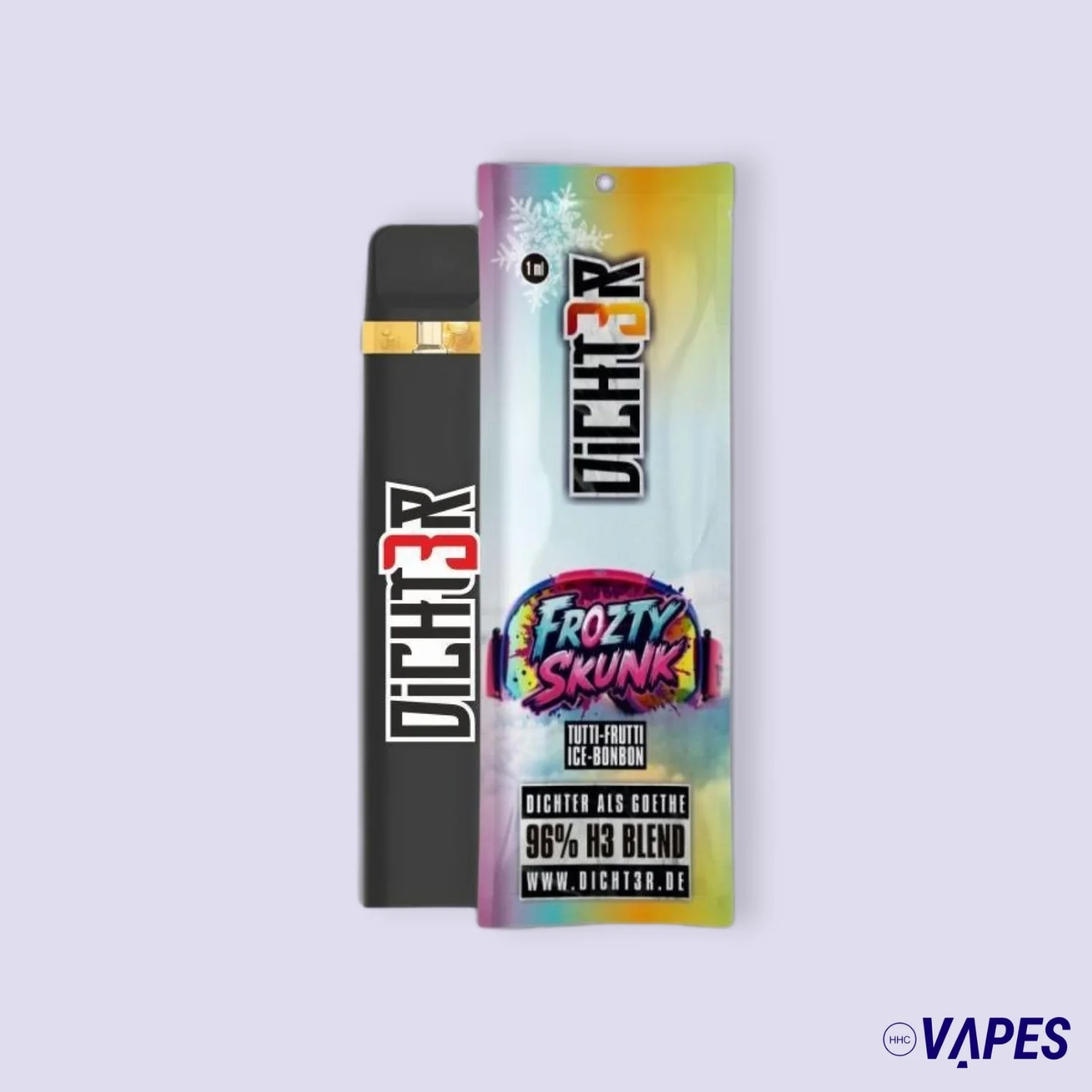Image of DICHT3R - 96% H3 Blend  Vape - Frozty Skunk (Tutti-Frutti Icebonbon)