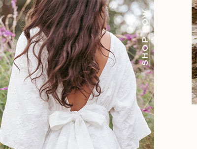 Camila Open Back Top - White Embroidery