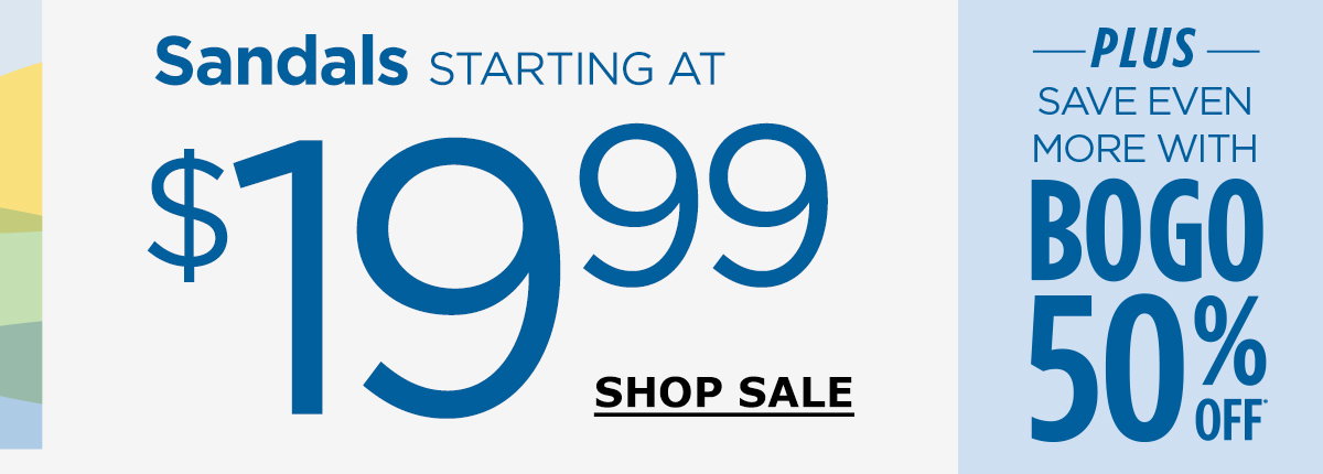 Sandals Starting At $19.99 | Plus Save Even More With BOGO 50% OFF | SHOP SALE