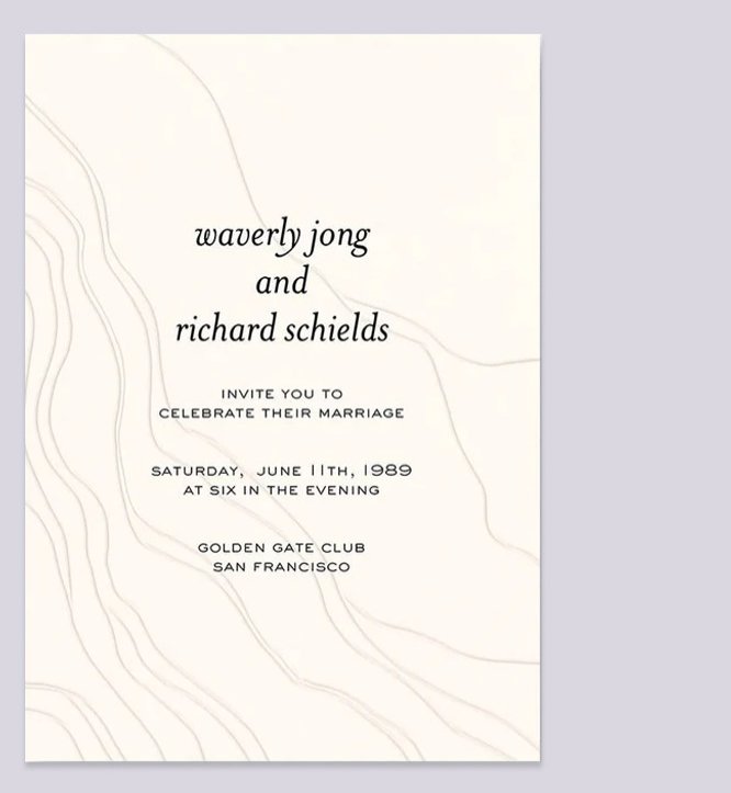 Wavy Impressions Wedding Invitation