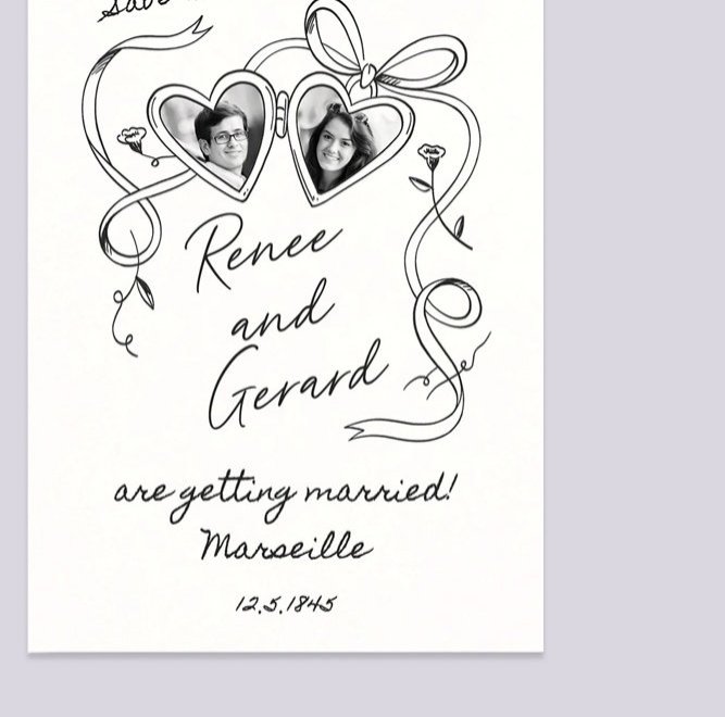 Locket Photo Save the Date