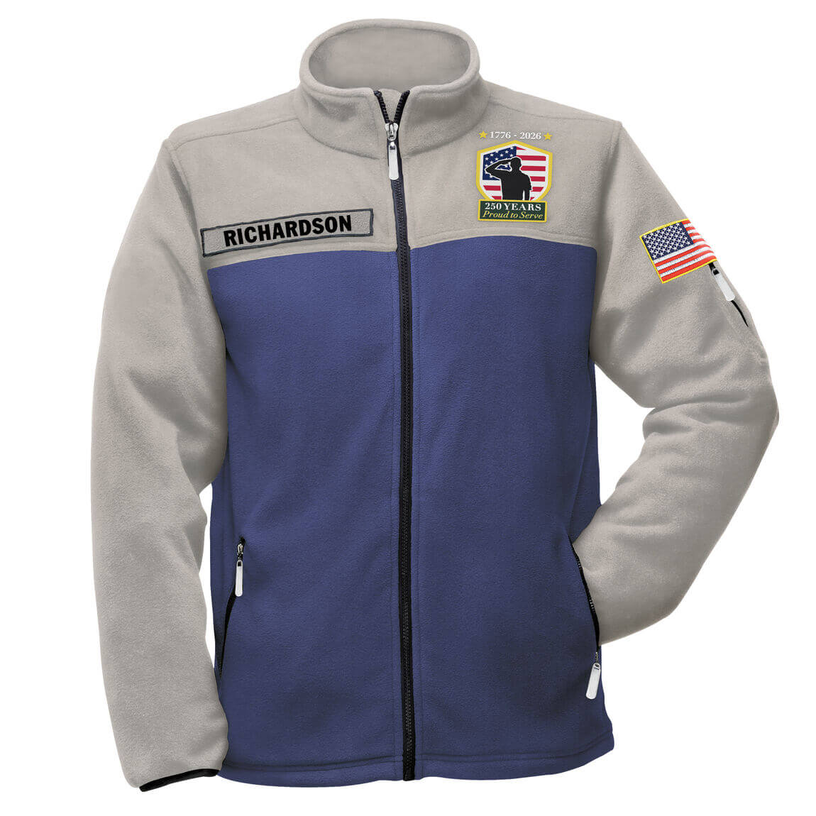 The Personalized 250th Veteran Fleece Jacket
