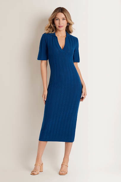 Pointelle Sweater Dress
