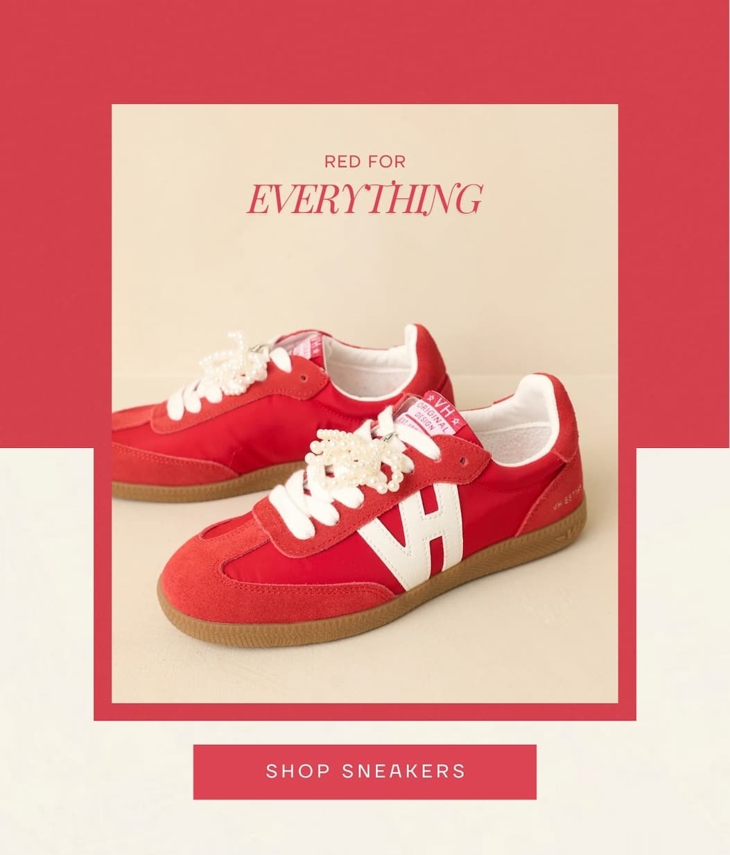 Red for Everything. Shop Sneakers.