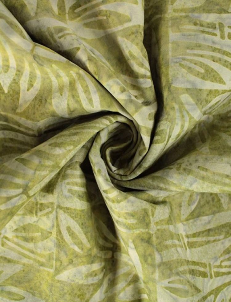 Deadstock Cotton Batik Fabric Green