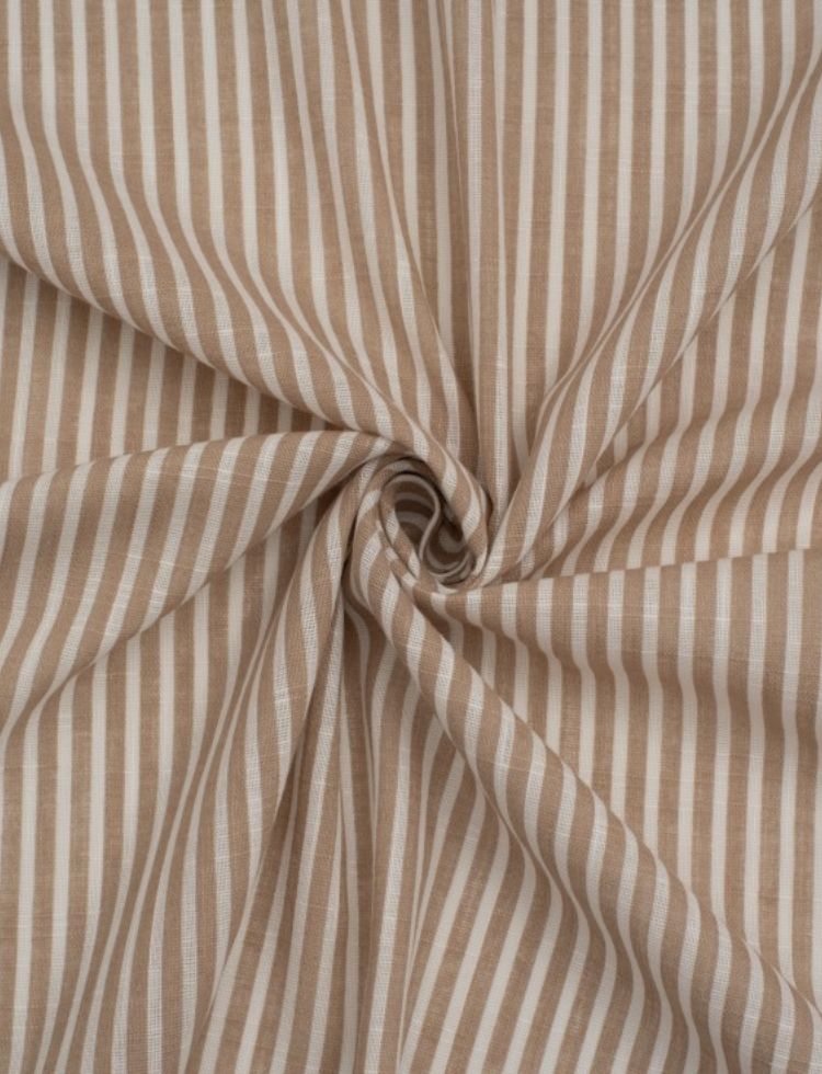 Deadstock Single Cotton Gauze Fabric Frappe & White