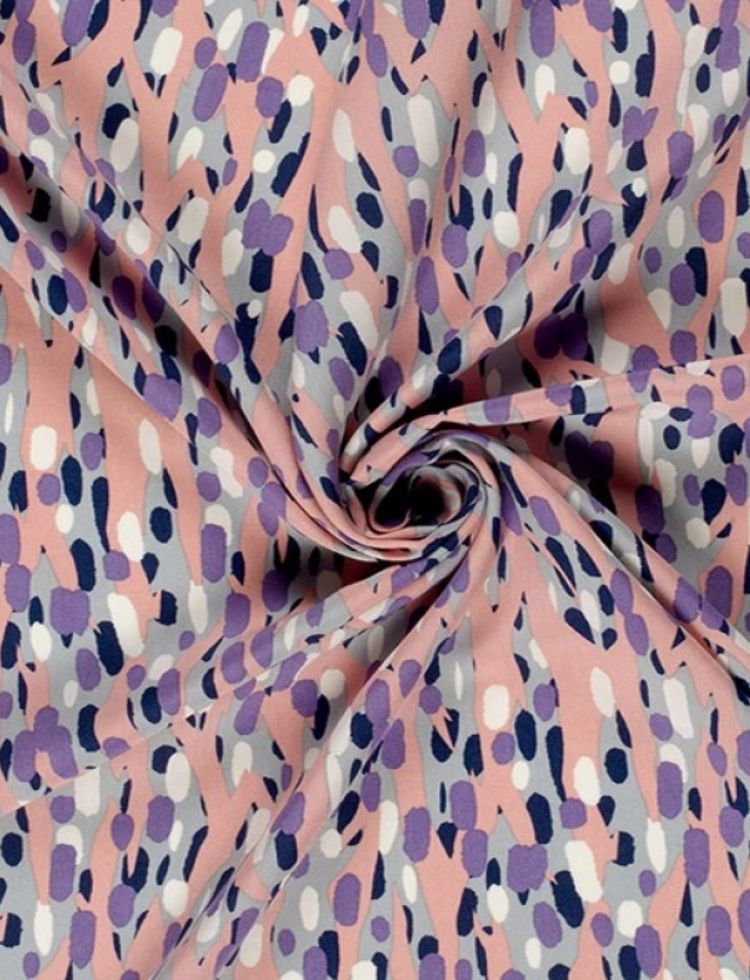 Deadstock Viscose Poplin Fabric Purple