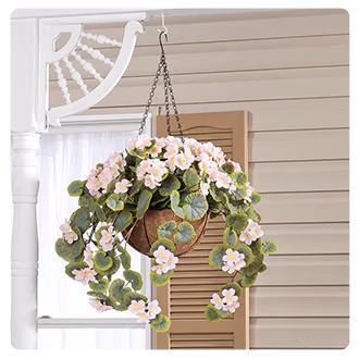 Fully Assembled Geranium Hanging Basket by OakRidge™