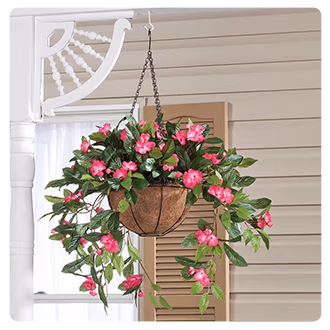 Fully Assembled Impatiens Hanging Basket by OakRidge™