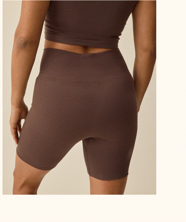 Sublime® Bamboo Maternity & Postpartum Bike Short in Chocolate