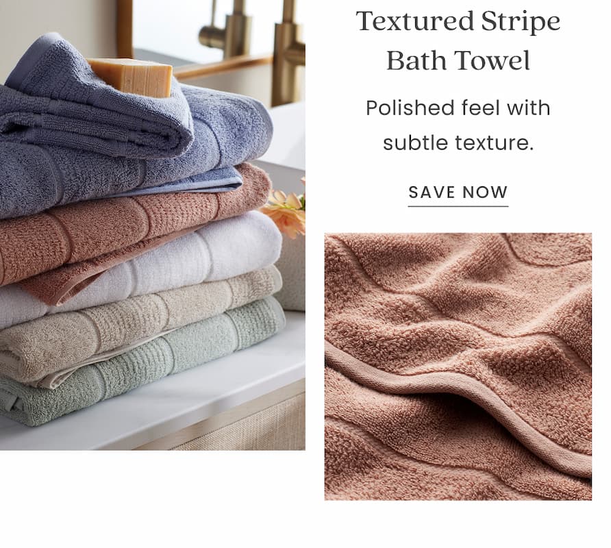 Textured Stripe Bath Towel