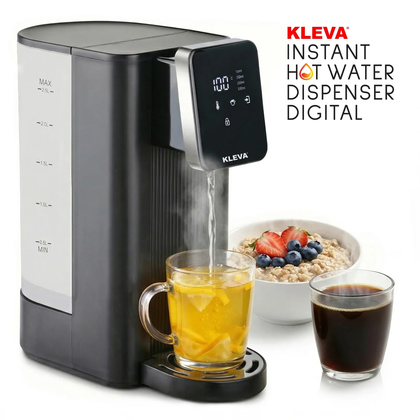 Image of Kleva® Instant Hot Water Dispenser Digital with Smart Touch Temp & Volume Control
