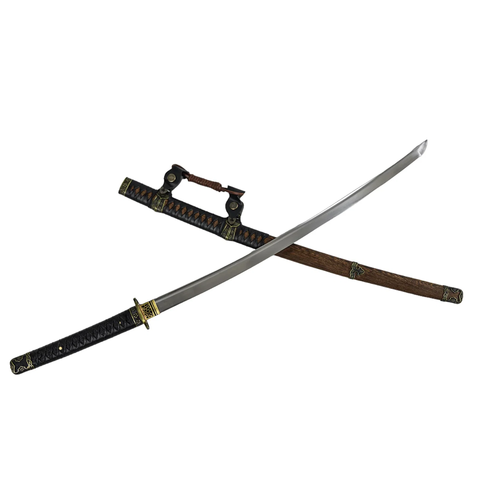 Image of Katana Sword- High Carbon 1095 Steel Sword - Wood Sheath- 41"