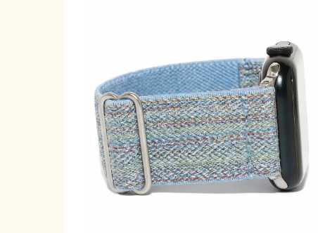 Garden Apple Watch band featuring blue wildflower confetti.