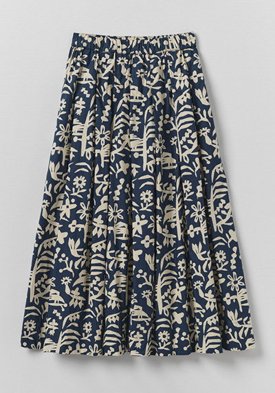 Emma Carlow Cut Out Print Cotton Skirt