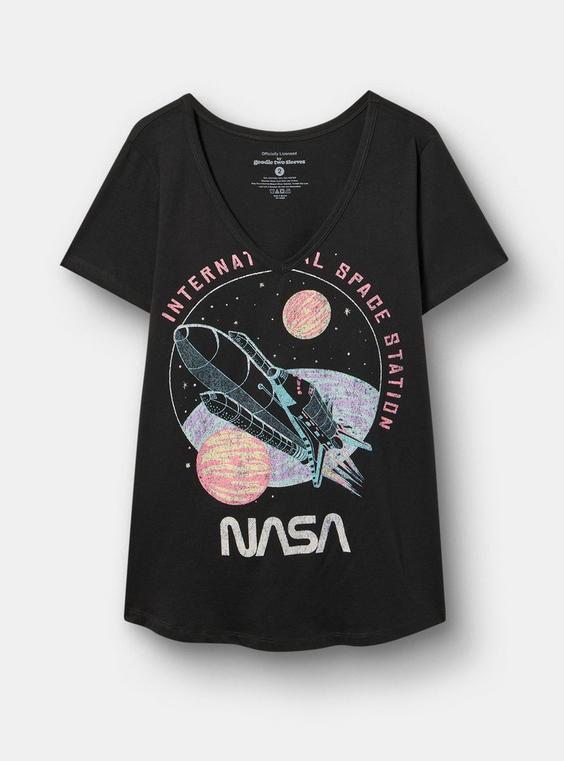NASA Classic Cotton V-Neck Tee