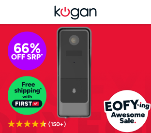 Kogan SmarterHome™ Security Camera Video Doorbell 3 Pro Product Image