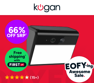 Kogan SmarterHome™ 3MP Outdoor Solar Security Camera with Floodlight Product Image