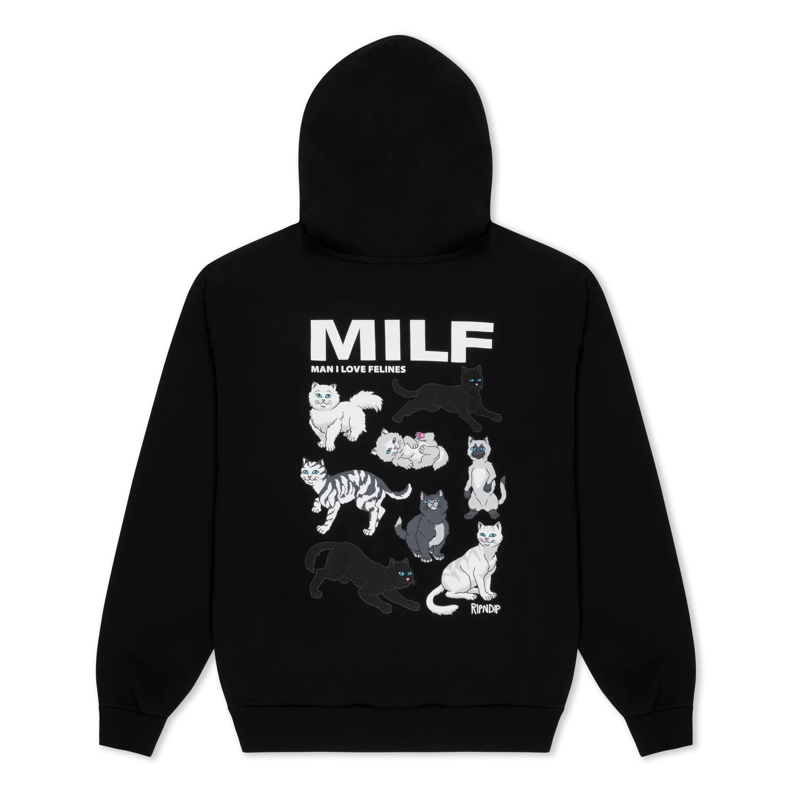Image of Man I Love Felines Hoodie (Black)