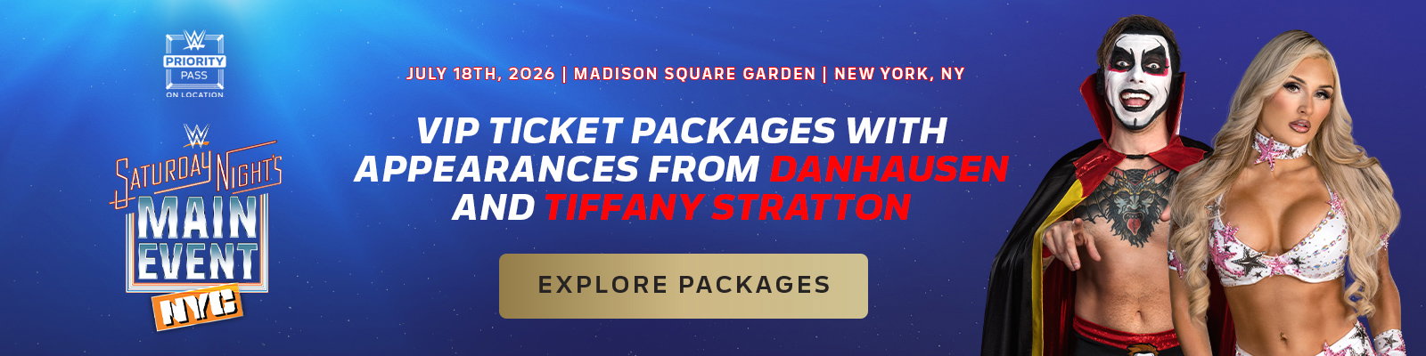 Saturday Night's Main Event at MSG VIP Packages with WWE Talent