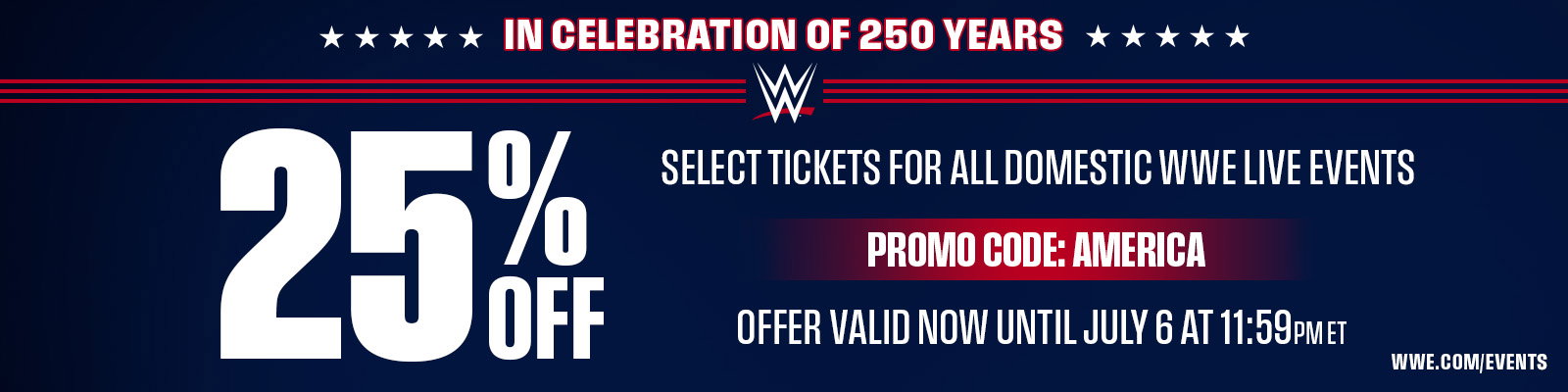 250th Anniversary Ticket Offer